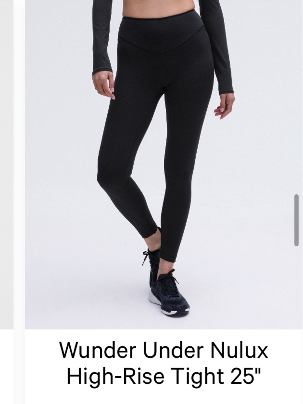 lululemon athletica Wunder Under Nulu High-Rise Tight 25" - Black